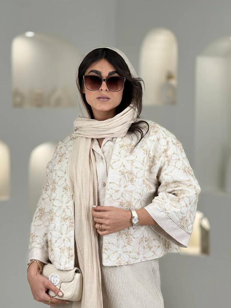 کت مینی 61504 لینن شنل گلدوزی RY