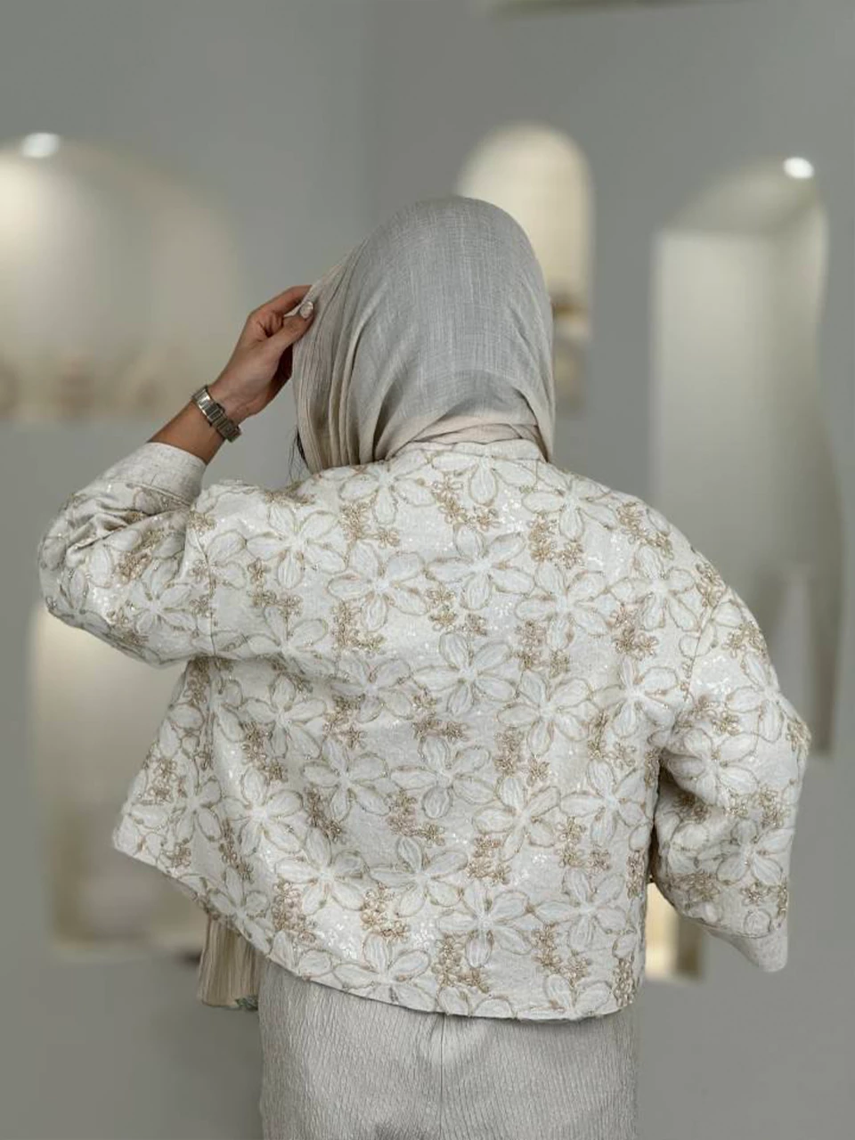 کت مینی 61504 لینن شنل گلدوزی RY