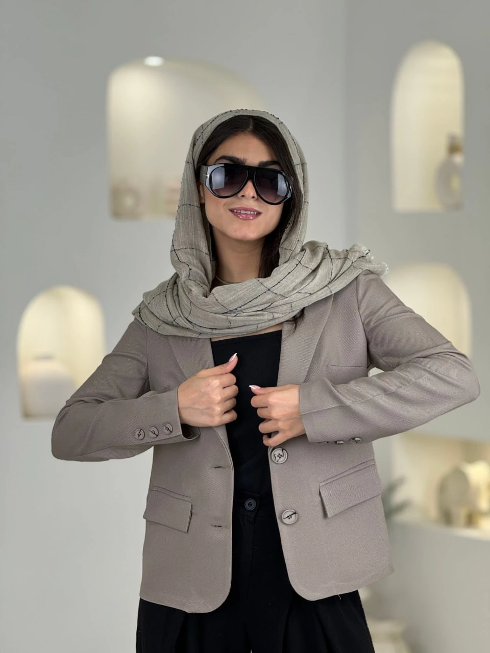 کت میدی 61508 یقه انگلیسی پایین گرد کج راه RY