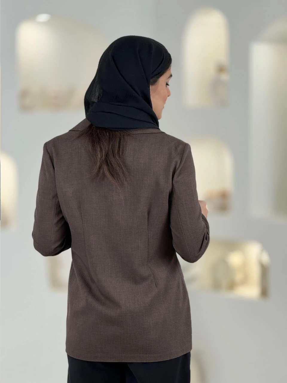 کت میدی 61531 آستین راه راه بیسکوئیتی RY
