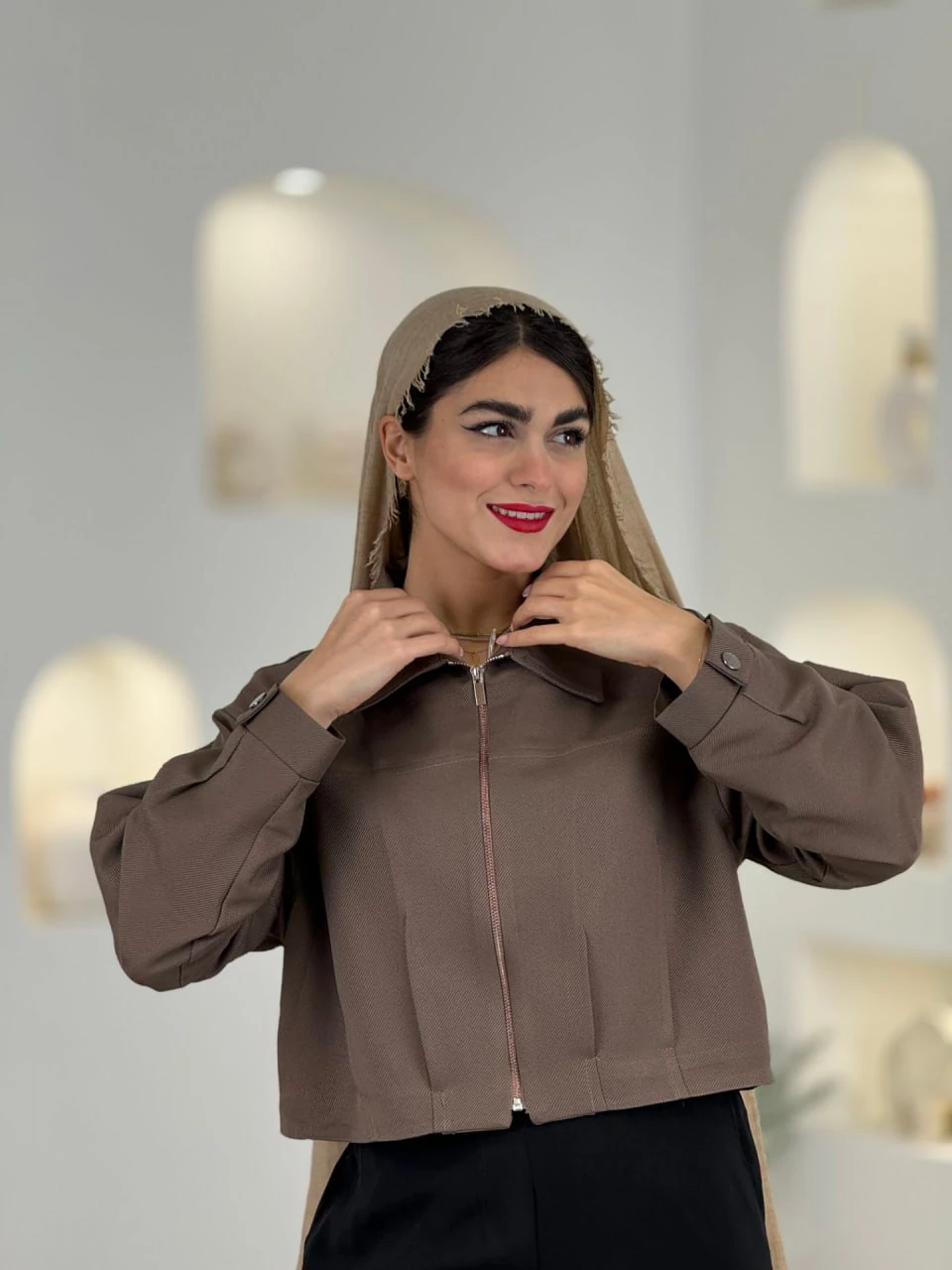 شومیز بامبر 61514 پبله دار کرپ RY