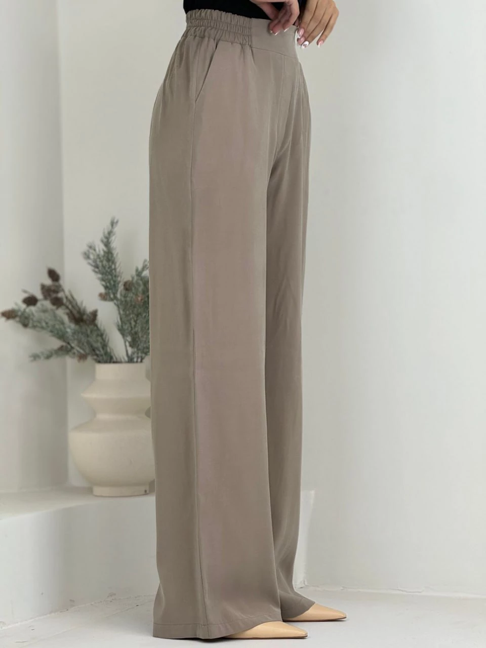 شلوار پارچه ای بگ 31125 کمرکش کوپرا RY