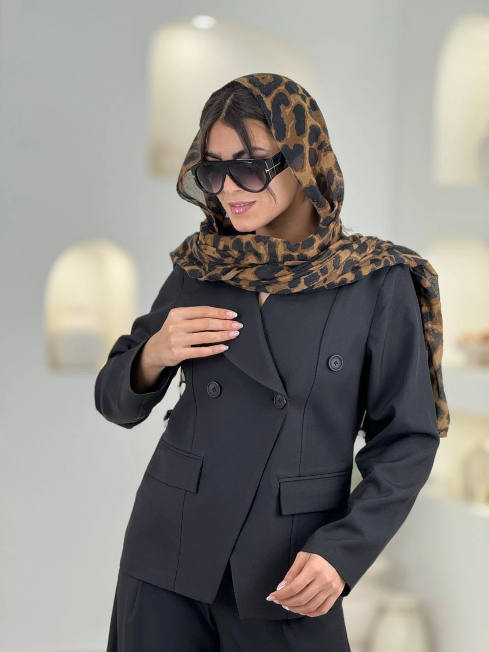ست کت و شلوار 61509 جلو هشتی تک یقه RY