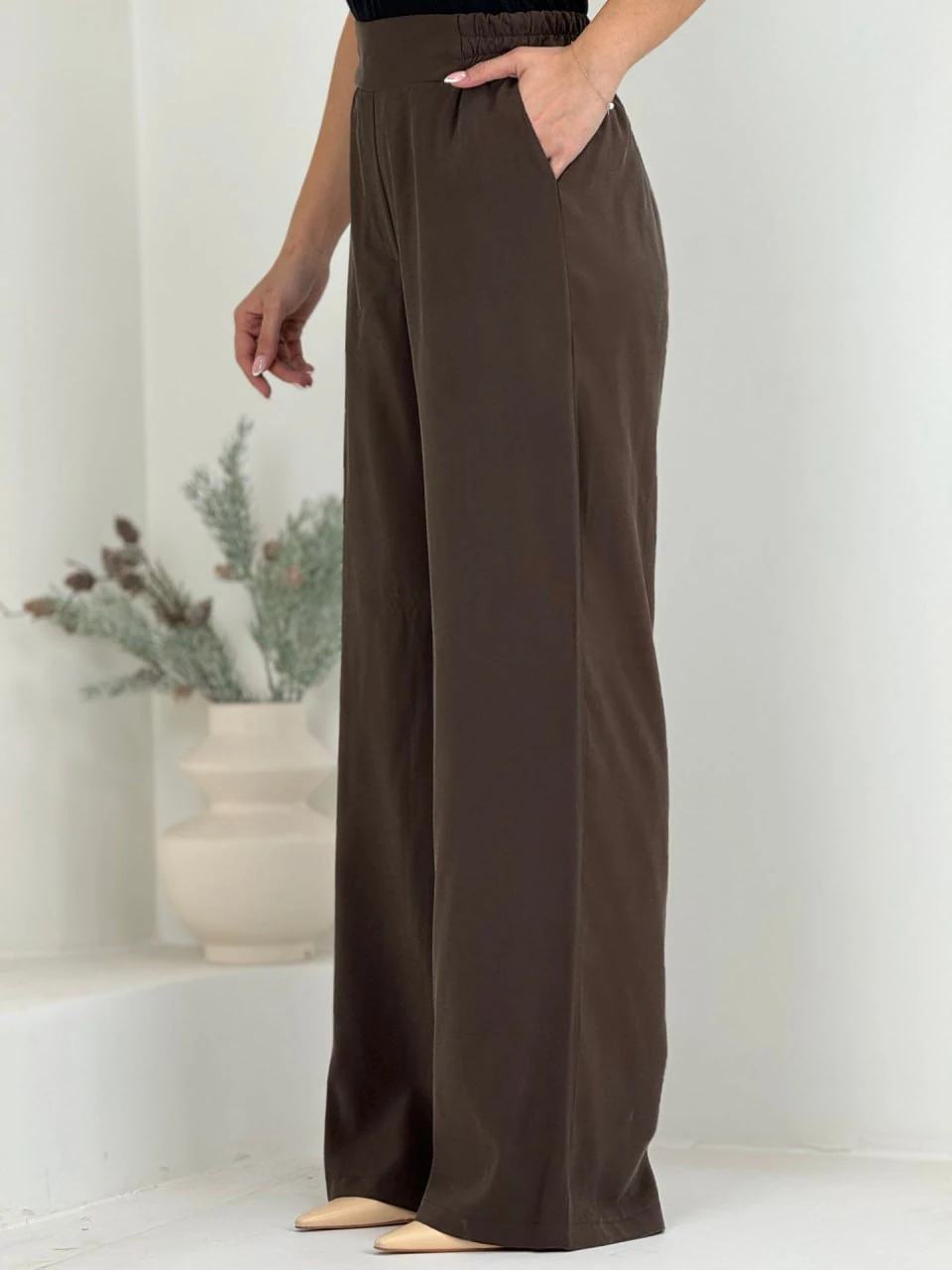 شلوار پارچه ای بگ 31125 کمرکش کوپرا RY