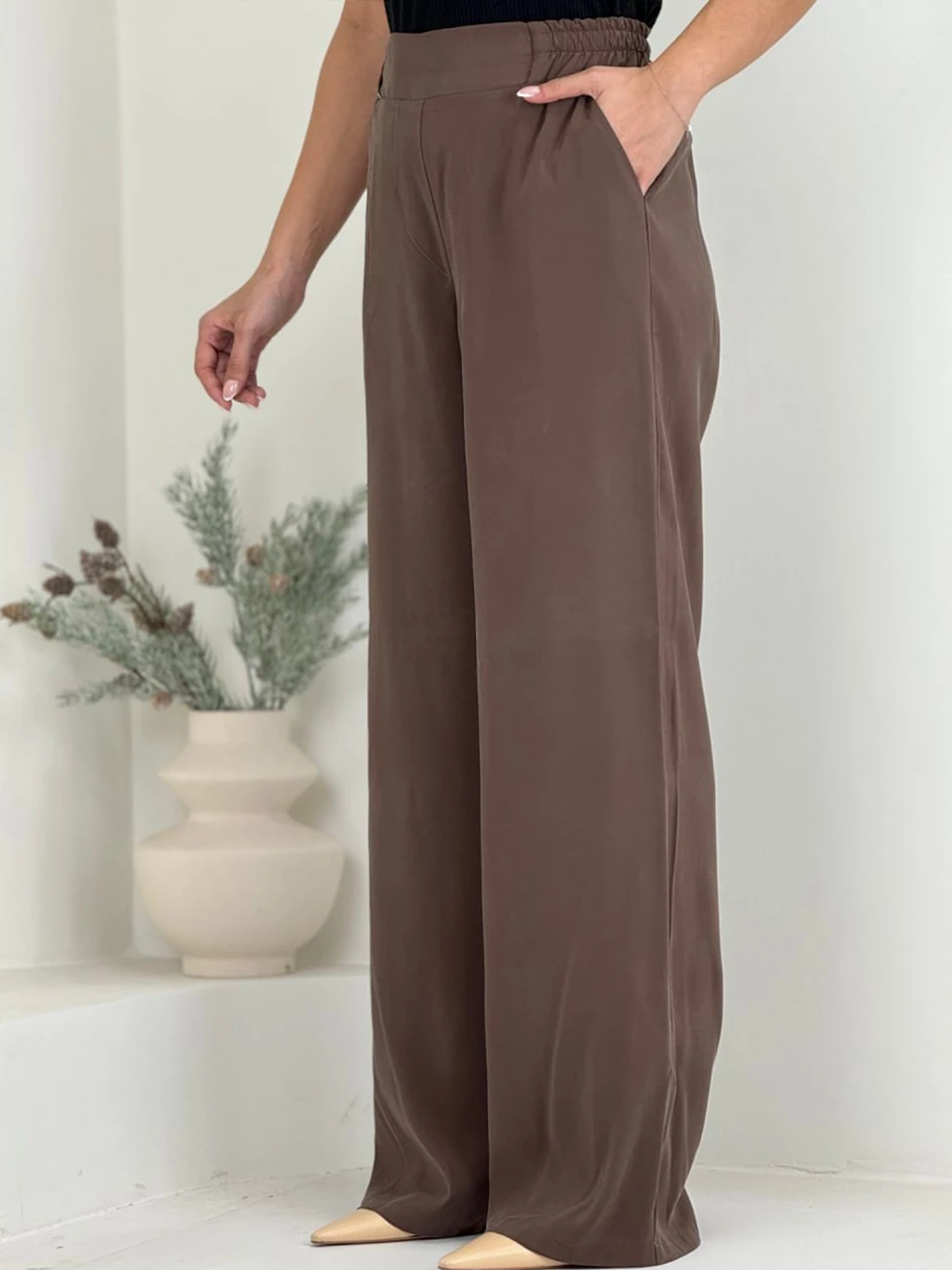شلوار پارچه ای بگ 31125 کمرکش کوپرا RY