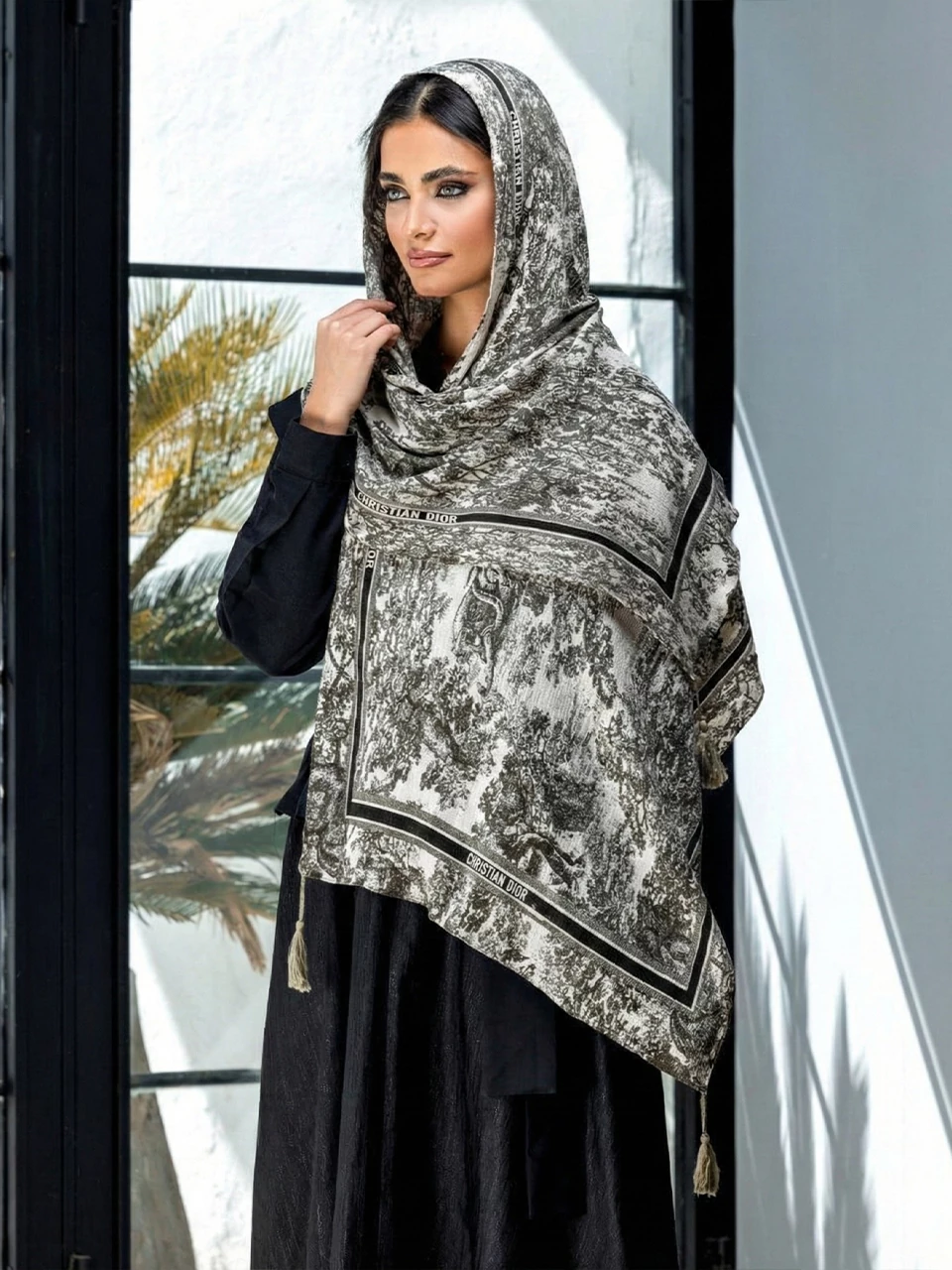 شال پلیسه طرحدار