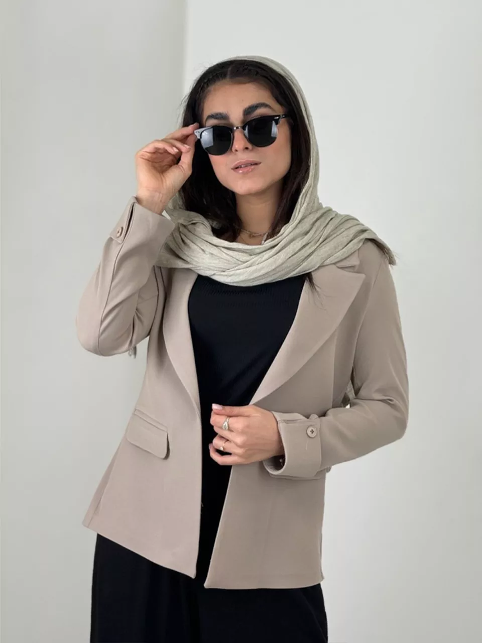 کت میدی 61553 آستین برگردان مورگان RY