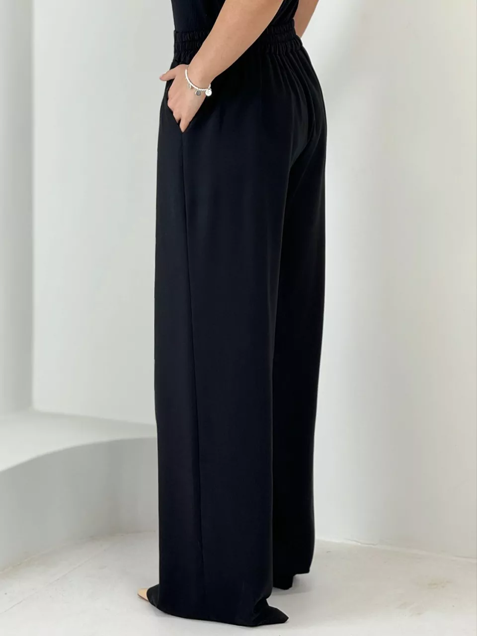 شلوار پارچه ای بگ کمرکش 31144 اطلس RY