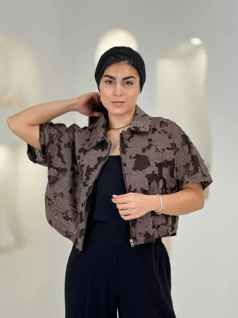شومیز بامبر 61570 کتان دانتل RY