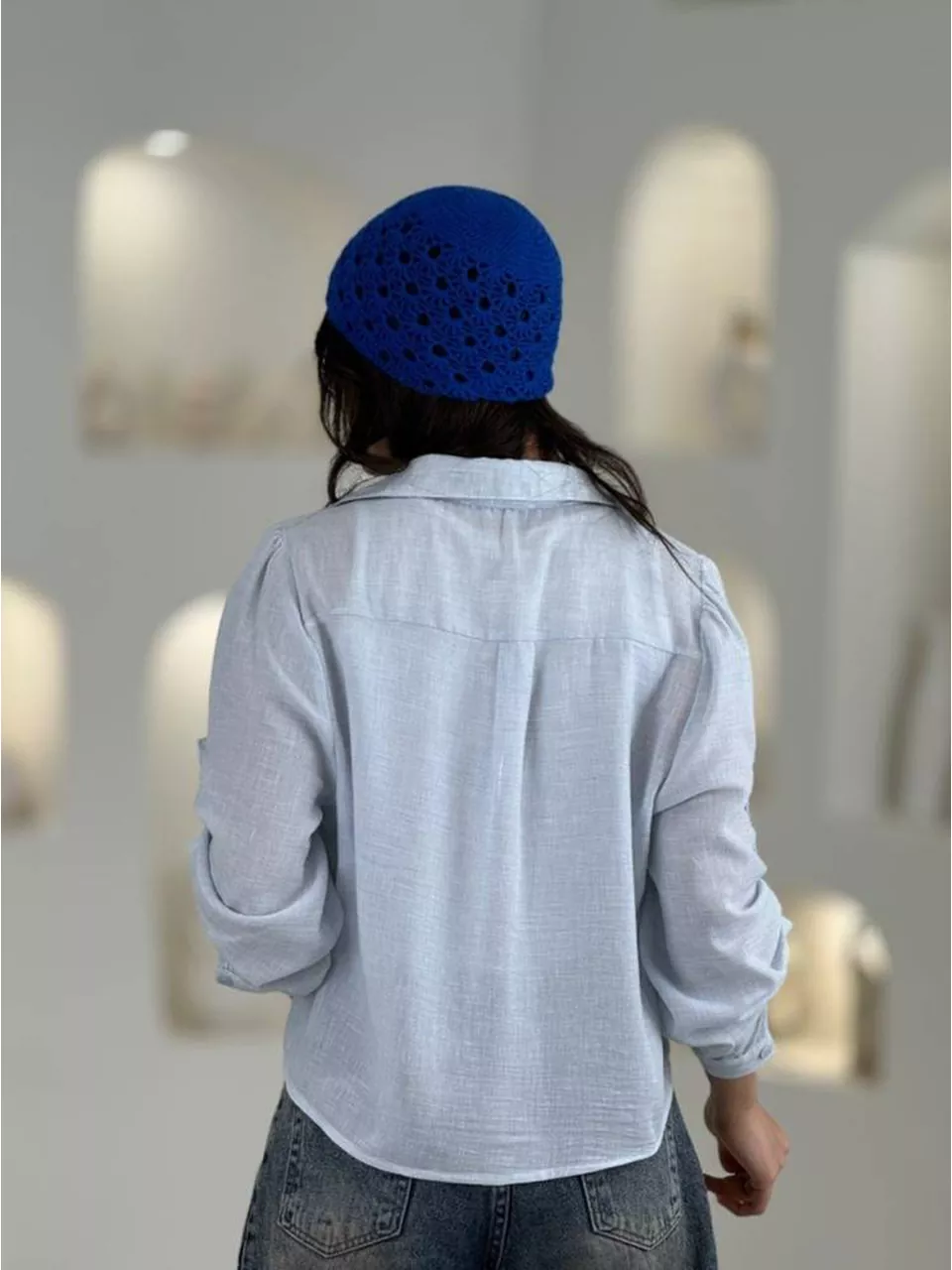 مانتو شومیزی 61535 جلوگره ی تاپ دار داماسک RY