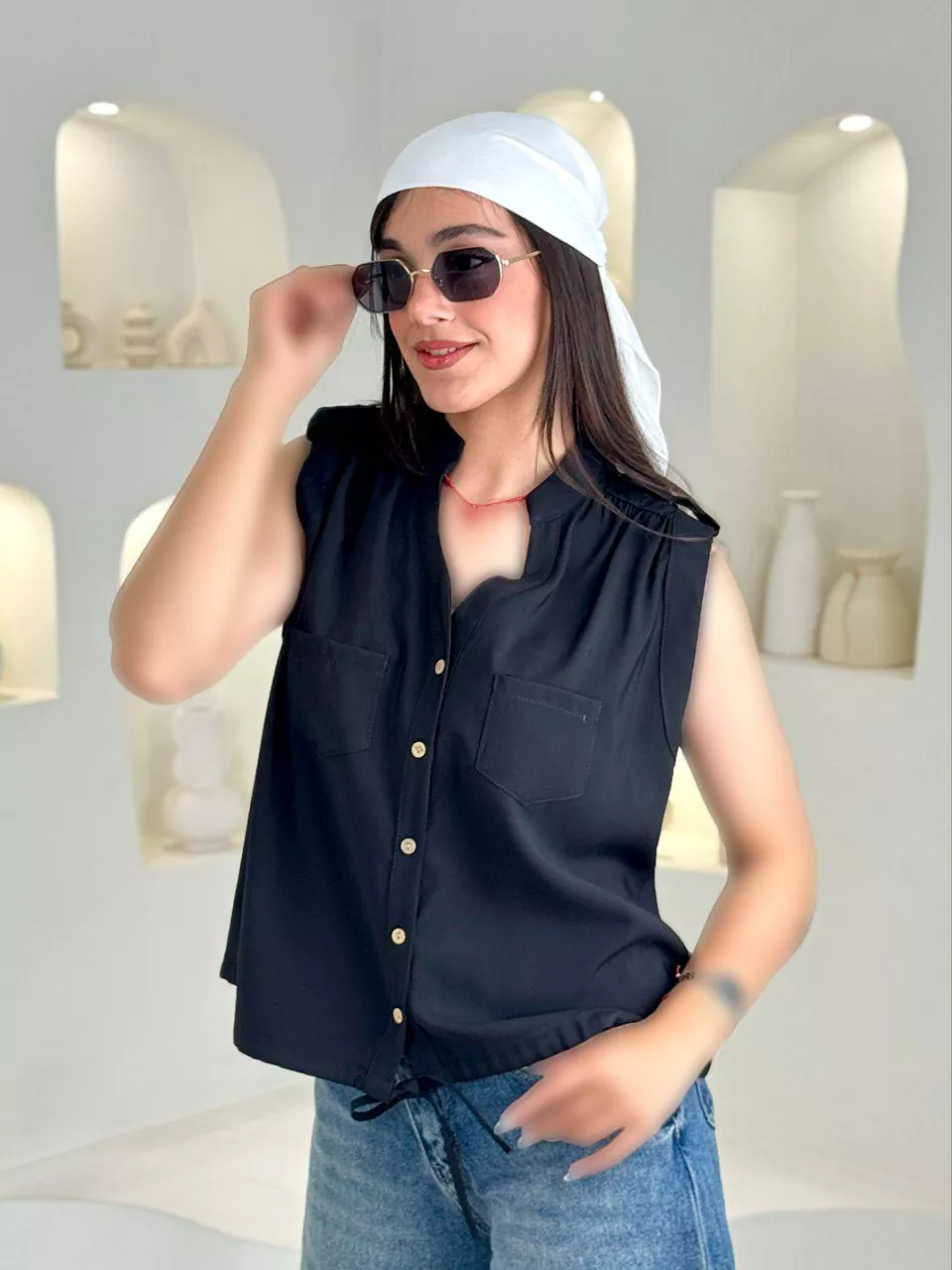 شومیز وست 61631 پاگن دار  RY