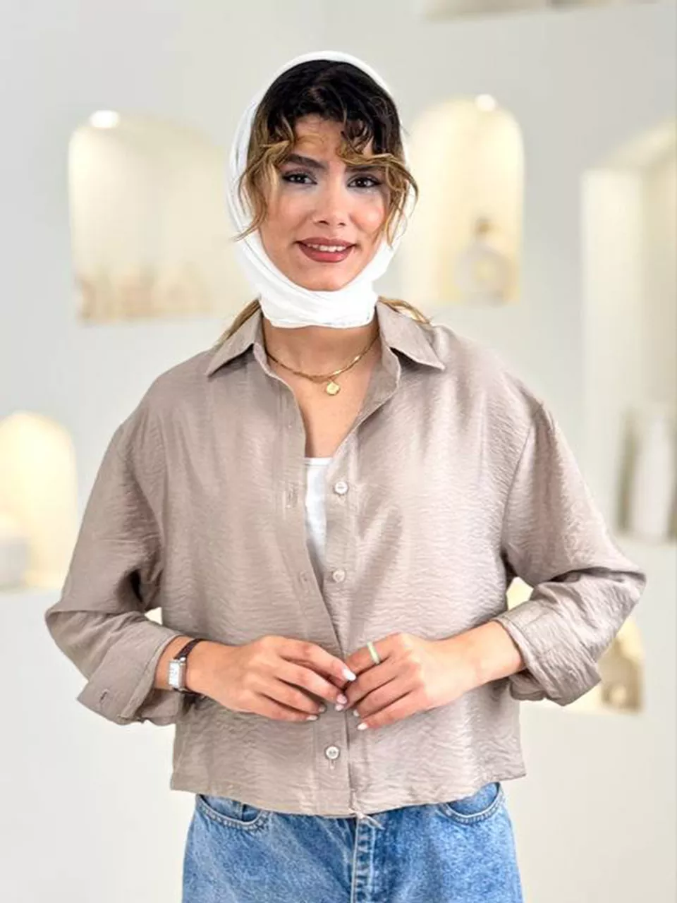 شومیز 61633 پایین گت دار پری ایر RY