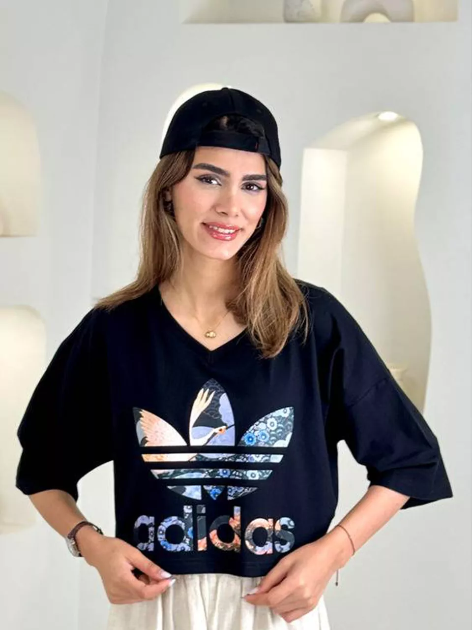 تی شرت باکسی 21146 کراپ آدیداس RY
