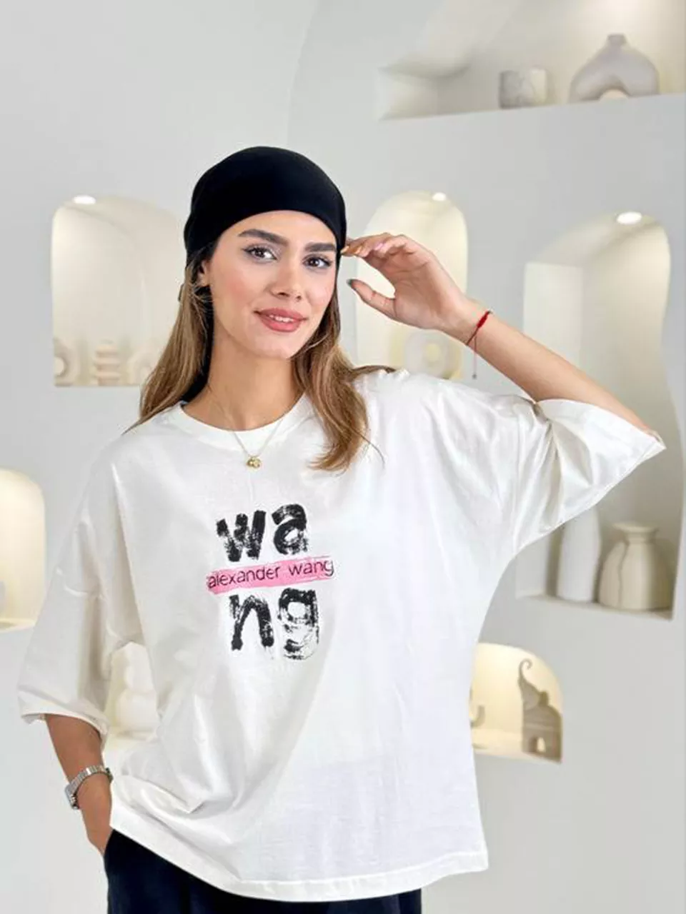 تی شرت باکسی 21136 RY - Wany