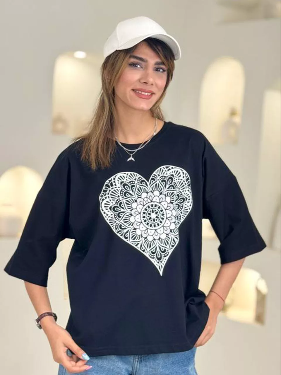 تی شرت باکسی 21132 RY - heart