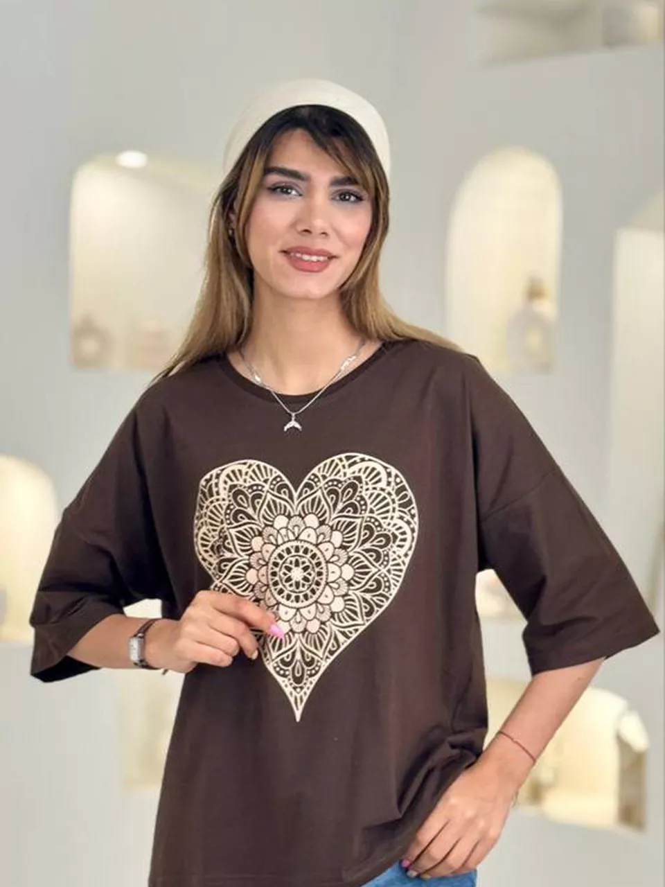 تی شرت باکسی 21132 RY - heart
