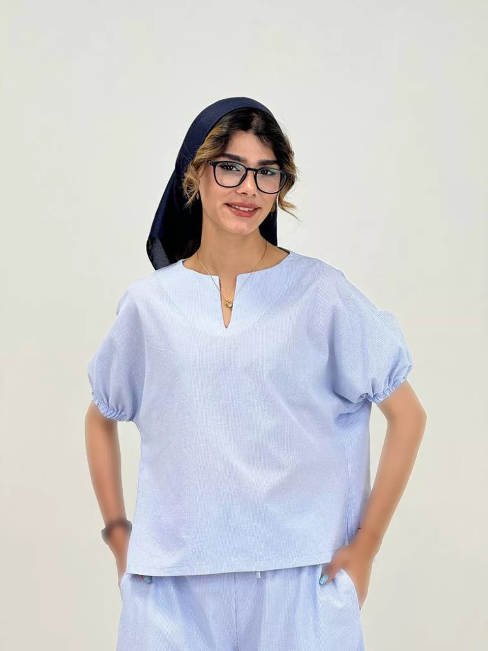 ست بلوز و شلوار 61663 دمپا گت پنبه ای RY