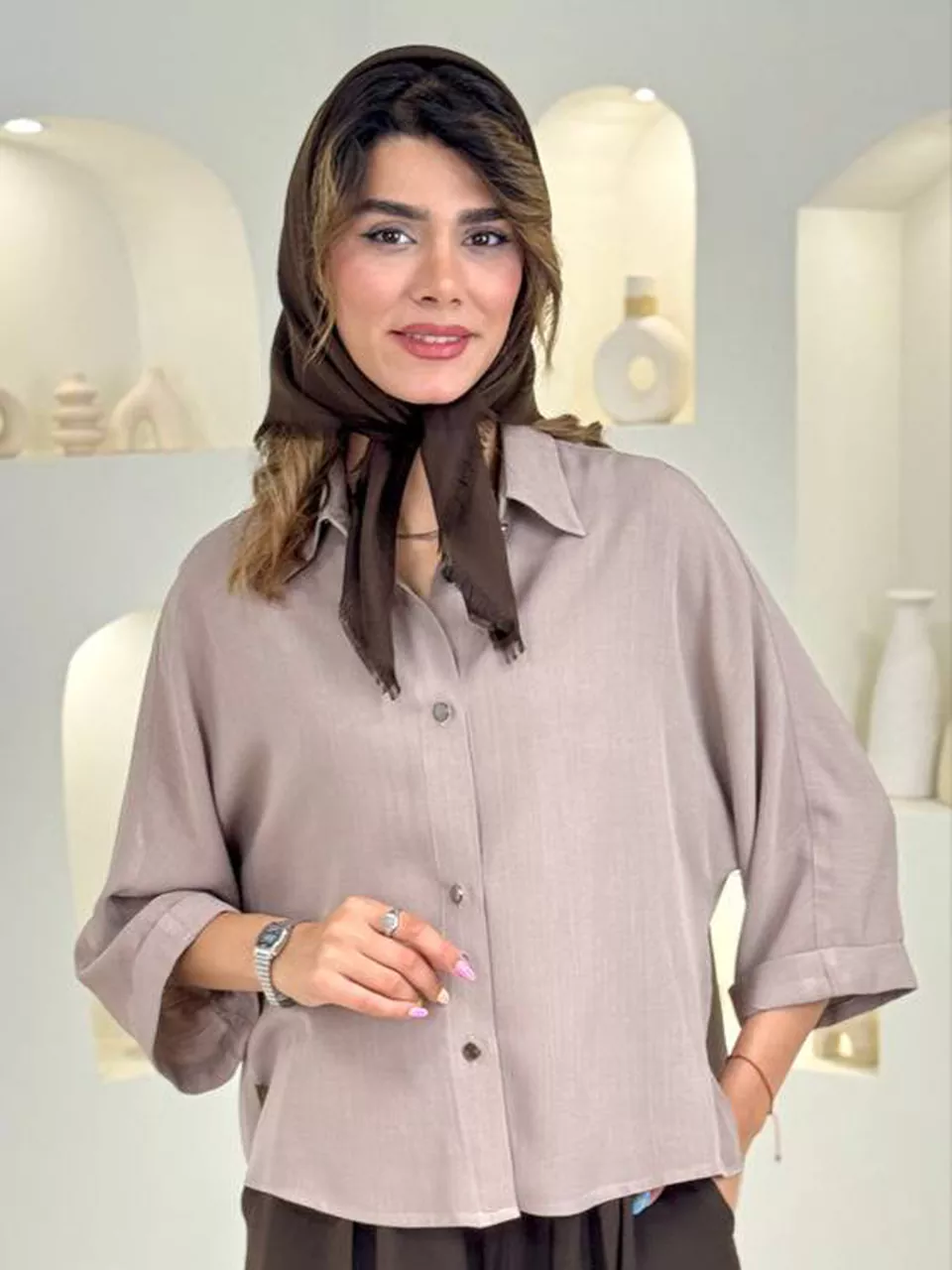 شومیز 61666 بغل چاکدار سیلکا RY