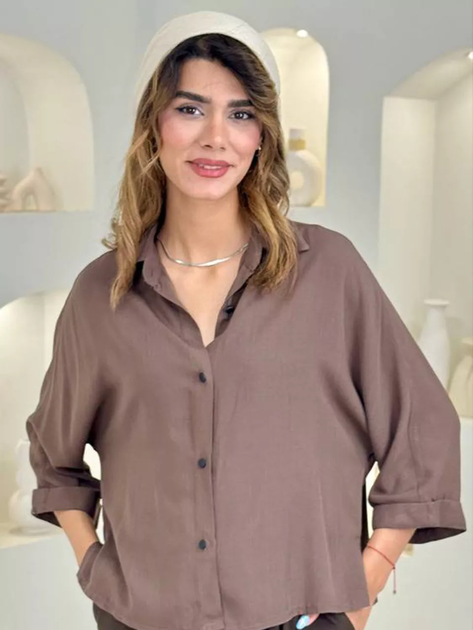 شومیز 61666 بغل چاکدار سیلکا RY