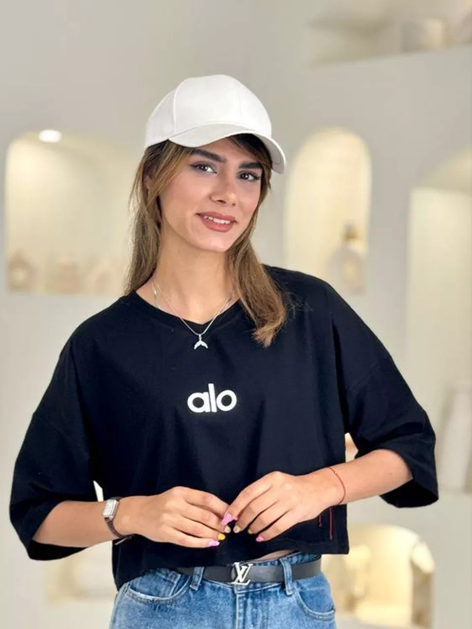 تی شرت باکسی 21145 کراپ RY - alo