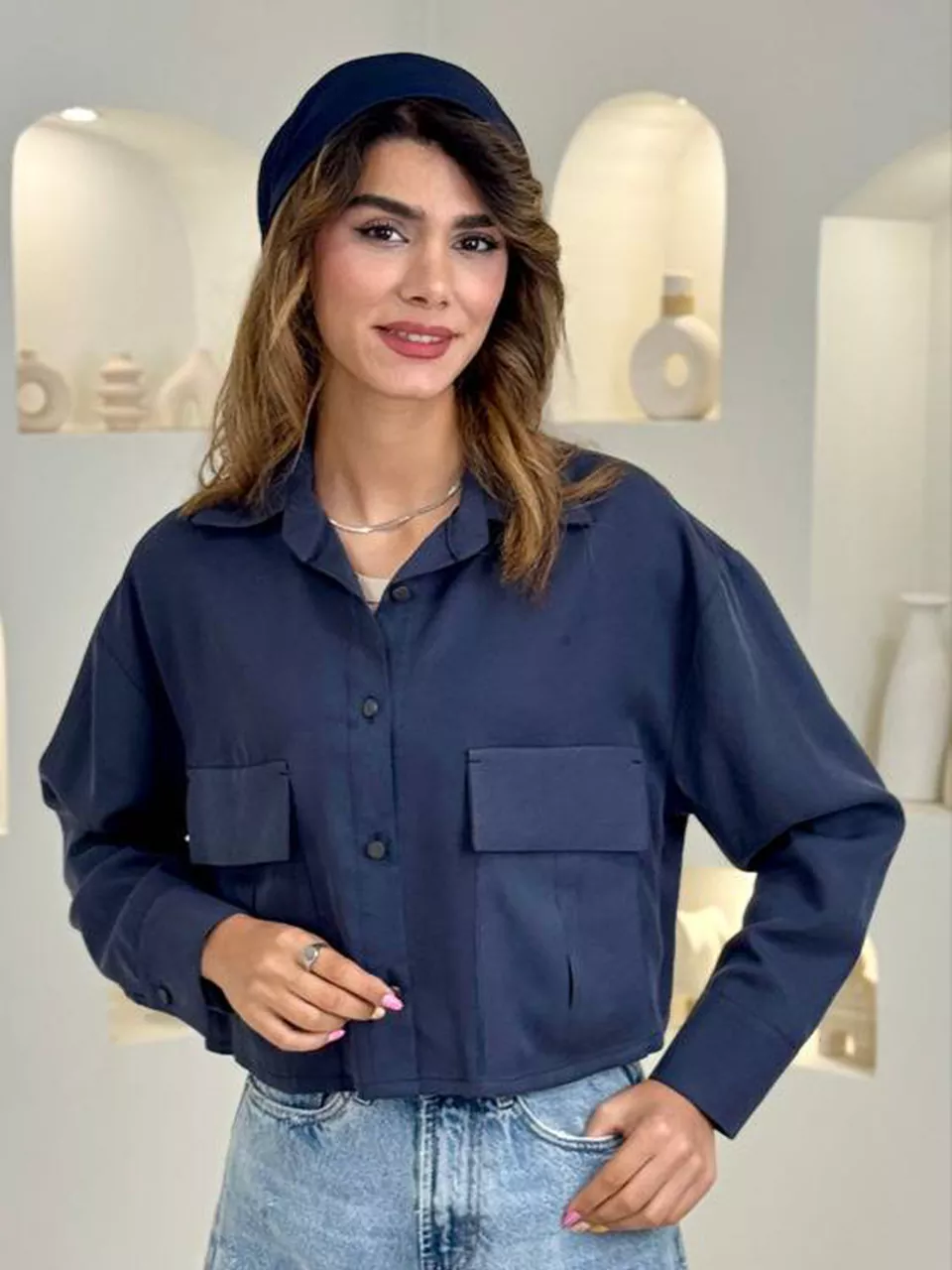 شومیز 61645 دو جیب ایپک RY