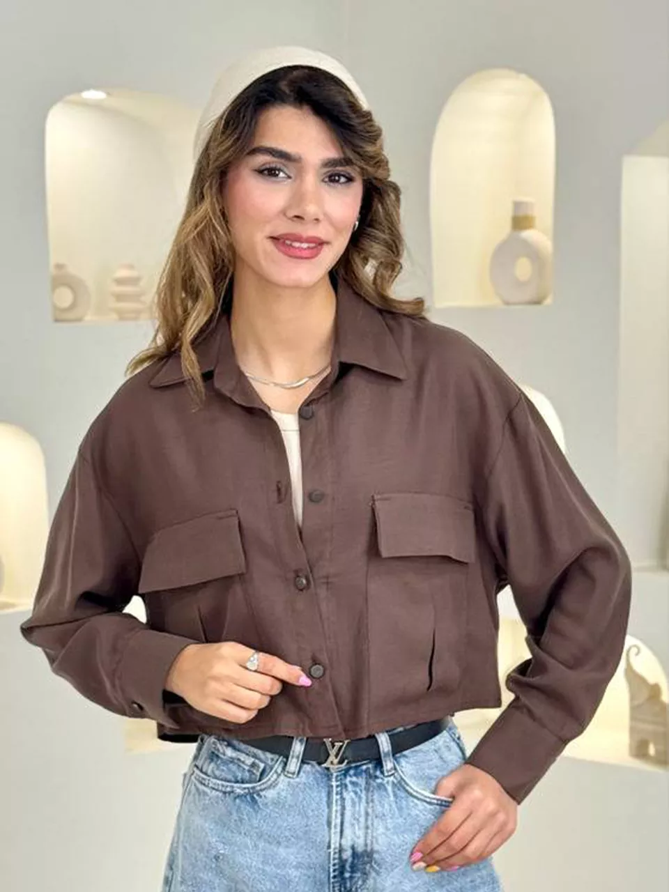 شومیز 61645 دو جیب ایپک RY