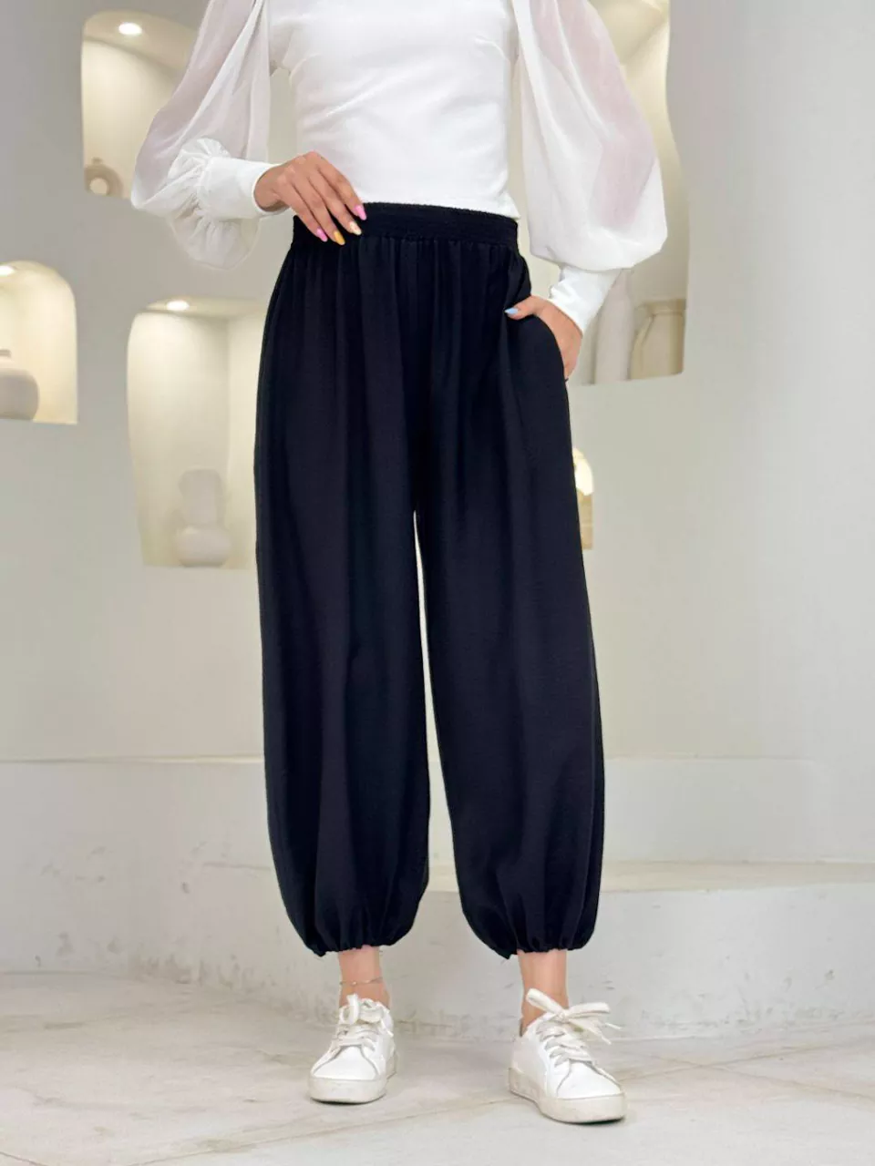 شلوار پارچه ای سنبادی 31182 پایین کش سویوک RY