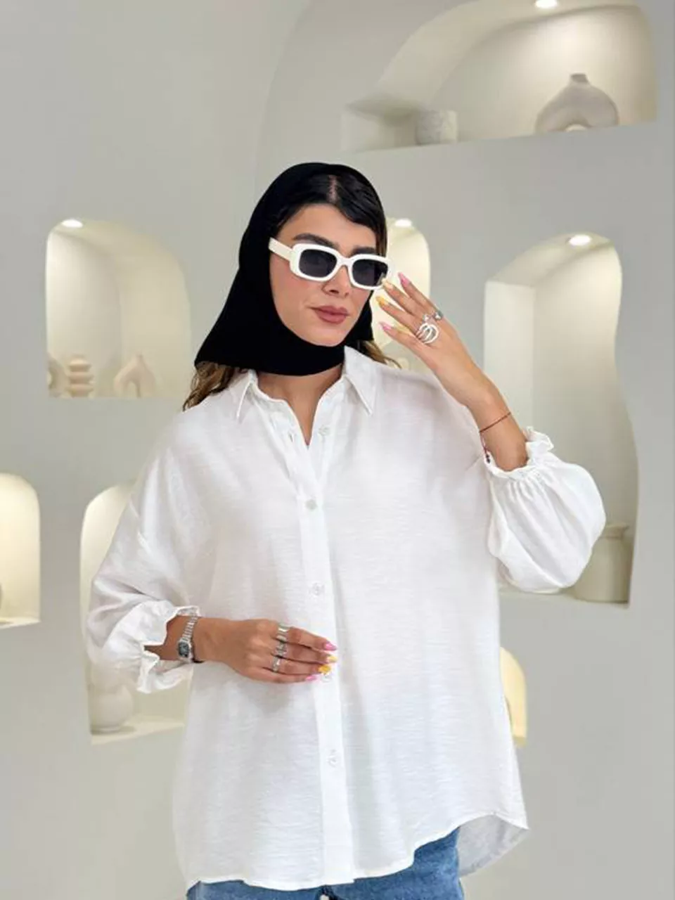 مانتو شومیزی 61695 مچ چین دار سویوک RY