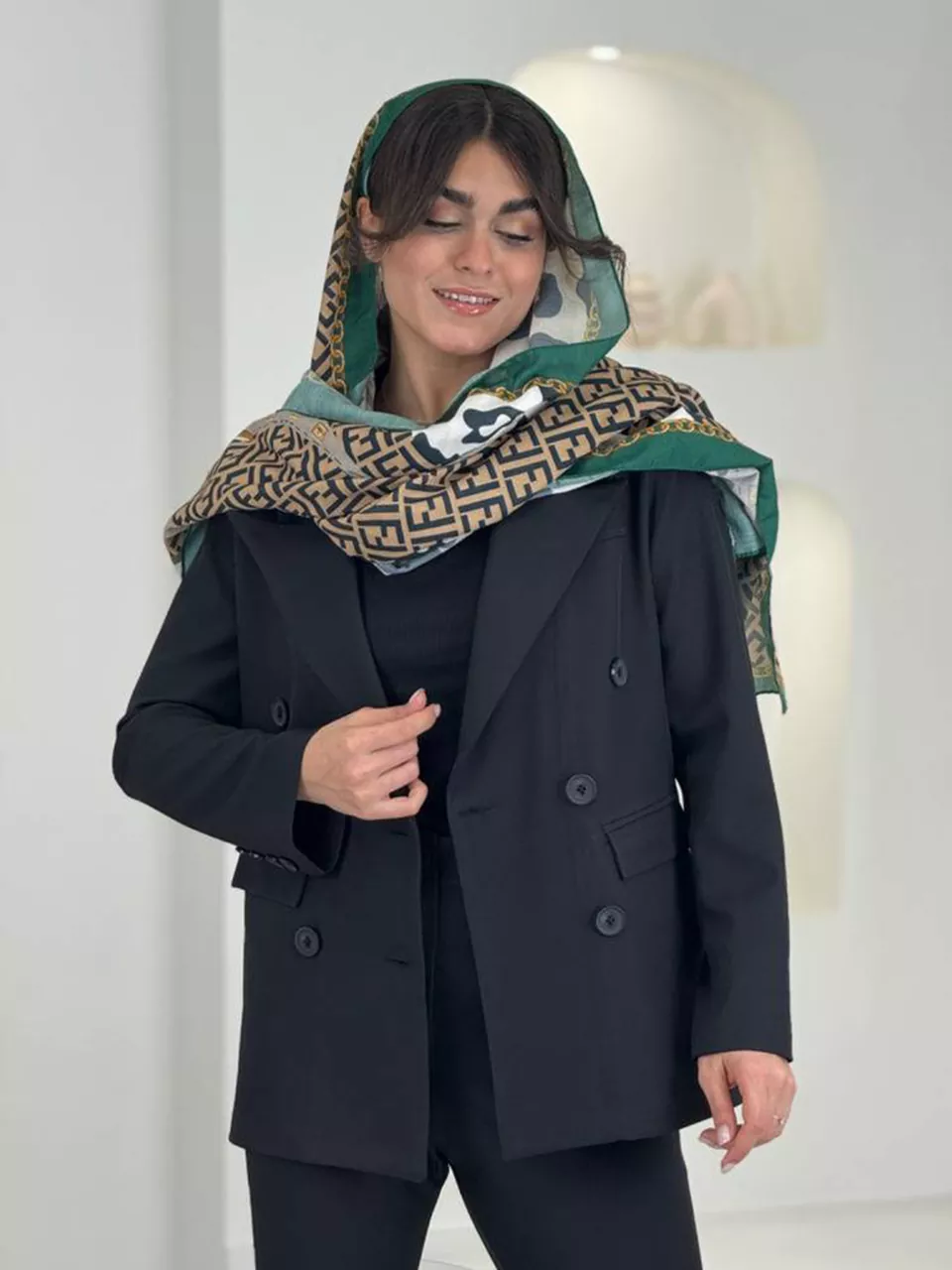 ست کت و شلوار  بگ 61555 چهار  دکمه گاباردین RY